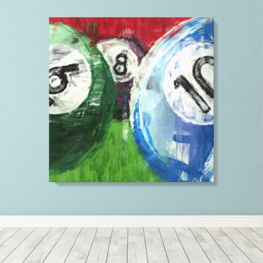 Abstracte miljarden canvas afdruk (Insitu (Houten vloer))