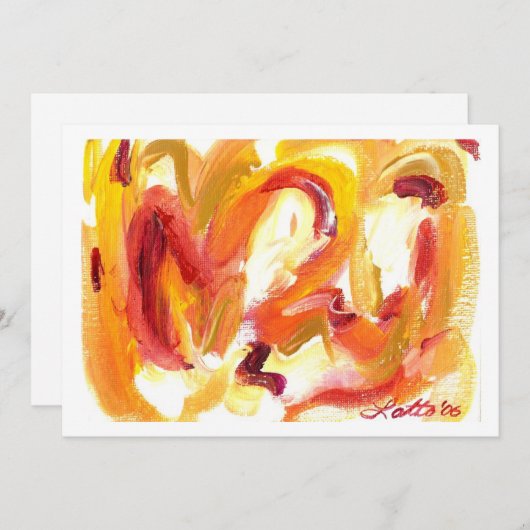 Abstracte mini-verfuitnodiging kaart (Voorkant / Achterkant)