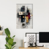 Abstracte Minimaalprint, Afdrukbare Kunst, Moderne Poster (Thuiskantoor)