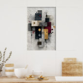 Abstracte Minimaalprint, Afdrukbare Kunst, Moderne Poster (Keuken)