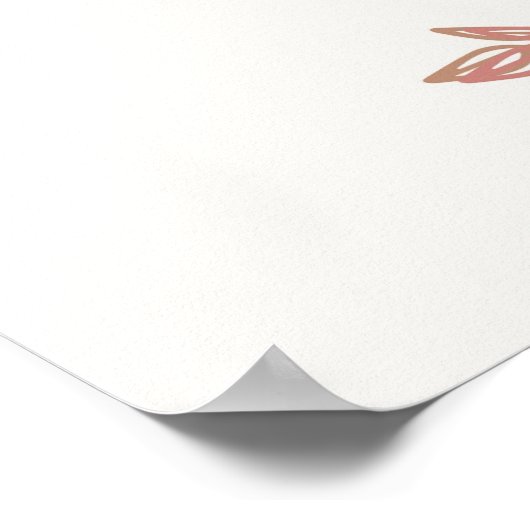 Abstracte minimal Boho stijl design bladplanter Poster (Hoek)