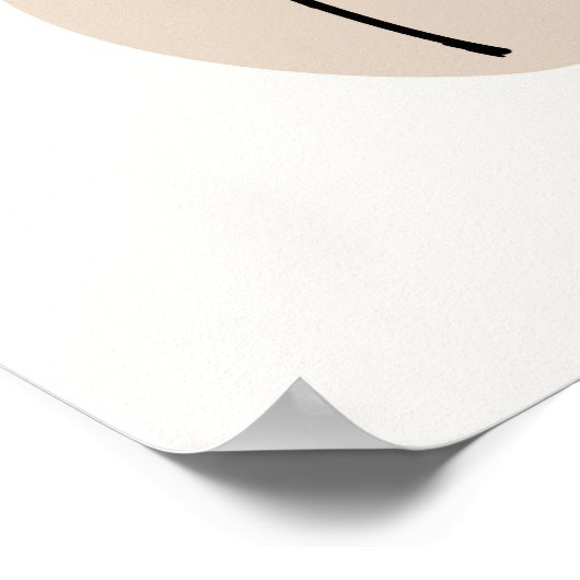 Abstracte Minimal Boho Style Design Leaf Botanical Poster (Hoek)