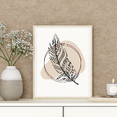 Abstracte Minimal Boho Style Design Leaf Botanical Poster