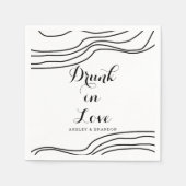 Abstracte minimale bruiloft Napkins Servet (Voorkant)