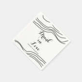 Abstracte minimale bruiloft Napkins Servet (Hoek)
