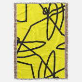 Abstracte minimale gele gele mandje deken (Voorkant Verticaal)