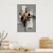 Abstracte Minimale Geometrische Print, Afdrukbare Poster (Keuken)