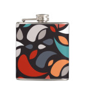 Abstracte minimale geometrische vorm heupfles (Voorkant)