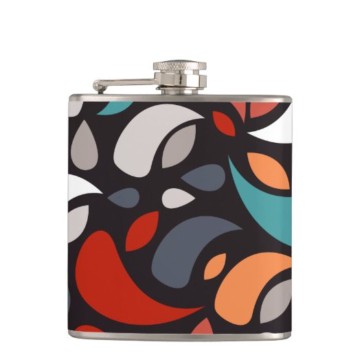 Abstracte minimale geometrische vorm heupfles (Voorkant)