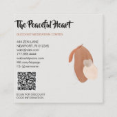 *~* Abstracte minimale inkt AR27 QR Simple Wabi Sa Vierkante Visitekaartje (Achterkant)