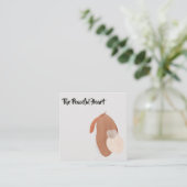 *~* Abstracte minimale inkt AR27 QR Simple Wabi Sa Vierkante Visitekaartje (Staand voorkant)