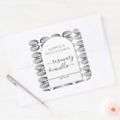 Abstracte minimale kaarsticker vierkante sticker (Envelop)