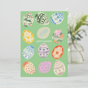 Abstracte minimale kleurrijke Kaart voor paasvakan