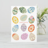 Abstracte minimale kleurrijke Kaart voor paasvakan (Staand voorkant)