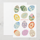 Abstracte minimale kleurrijke Kaart voor paasvakan (Voorkant / Achterkant)