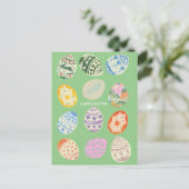 Abstracte minimale kleurrijke Kaart voor paasvakan (Staand voorkant)