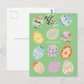 Abstracte minimale kleurrijke Kaart voor paasvakan (Voorkant / Achterkant)