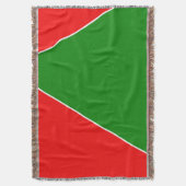 Abstracte, minimale rode, groene mandje deken (Voorkant Verticaal)