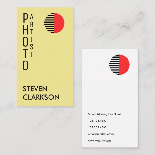 Abstracte minimale stijl visitekaartje (Voorkant / Achterkant)