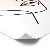 Abstracte minimale vrouwelijke single line kunst S Poster (Hoek)
