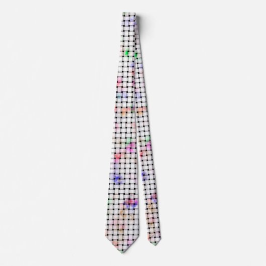 Abstracte minimale Waterverf Weave Stropdas (Voorkant)