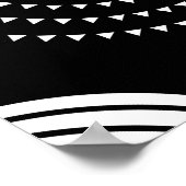 Abstracte minimale witte spiraal, spoelen, cirkels poster (Hoek)