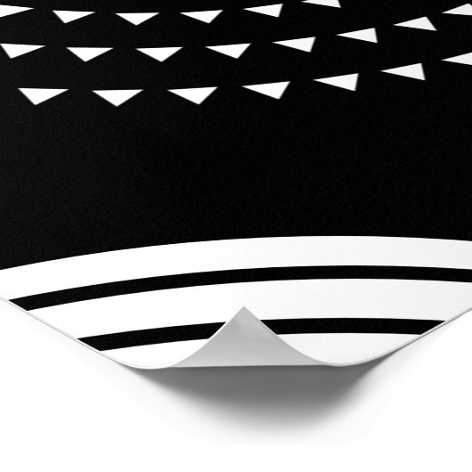 Abstracte minimale witte spiraal, spoelen, cirkels poster (Hoek)