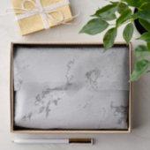 Abstracte minimale zilvergrijze metalen lux tissuepapier (Geschenk)