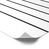 Abstracte, minimale zwarte regenboog lijnen poster (Hoek)