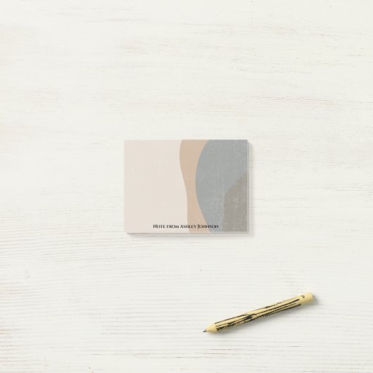 Abstracte Minimaliserende Ontwerper Post-it® Notes (Op bureau)