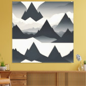 Abstracte minimalistische berg canvas afdruk (Insitu (Woonkamer))
