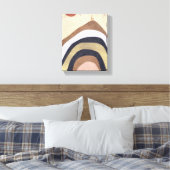 Abstracte minimalistische berg met herten zonnevog canvas afdruk (Insitu (Slaapkamer))