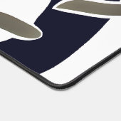 Abstracte minimalistische botanische bureaumat (Hoek)