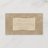 Abstracte minimalistische Champagne Gold Circle Visitekaartje (Achterkant)