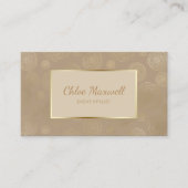 Abstracte minimalistische Champagne Gold Circle Visitekaartje (Voorkant)