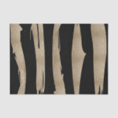 abstracte minimalistische chique zwart gouden pens tissuepapier (Voorkant)