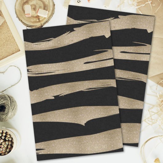 abstracte minimalistische chique zwart gouden pens tissuepapier