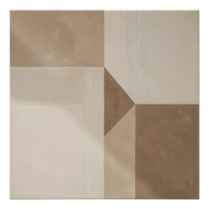 Abstracte minimalistische geometrische wabi-kunst perfect poster