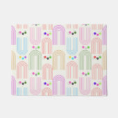 Abstracte minimalistische gevoerde lange boogvorm deurmat (Voorkant)