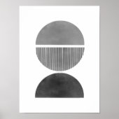 Abstracte minimalistische kunst - halve cirkels 1 poster (Voorkant)