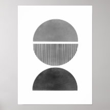 Abstracte minimalistische kunst - halve cirkels 1