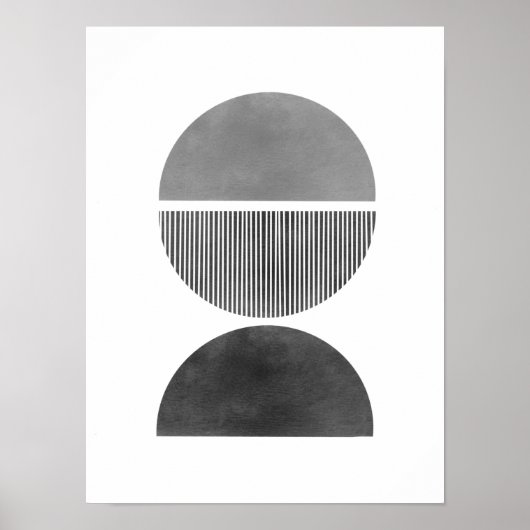 Abstracte minimalistische kunst - halve cirkels 1 poster (Voorkant)