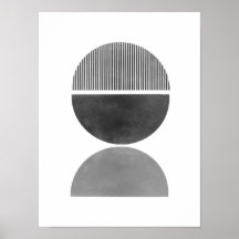 Abstracte minimalistische kunst - halve cirkels 3
