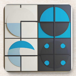 Abstracte minimalistische kunst met geometrische v bier onderzetter