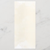 Abstracte minimalistische Leaf Wedding Menu (Achterkant)