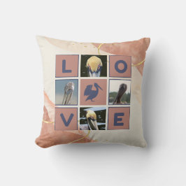 Abstracte minimalistische liefde Pelikaan Foto Kussen