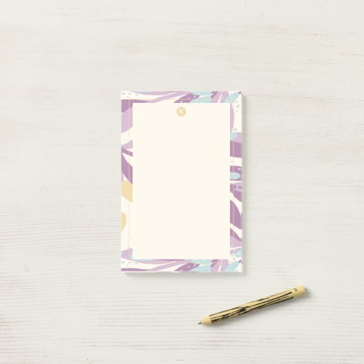 Abstracte minimalistische liefde Valentijn Branche Post-it® Notes (Op bureau)