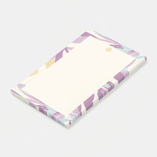 Abstracte minimalistische liefde Valentijn Branche Post-it® Notes (Schuin)