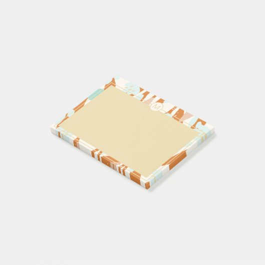 Abstracte minimalistische liefde Valentijn Hearts  Post-it® Notes (Schuin)