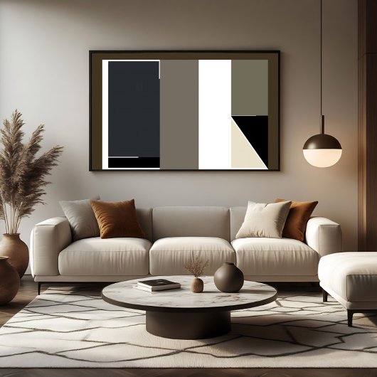 Abstracte Minimalistische Moderne Bauhaus Canvas Afdruk